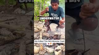 Too Big to Boil?! We Grilled This 5KG Monster Crab! #seafood #fishing #shorts