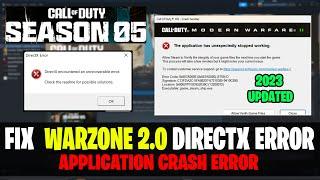 How To Fix Warzone 2.0 Season 5 Crashing & Not Launching - DirectX Error & Game_steam_ship.exe Error