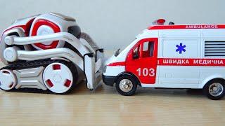 Toy cars Ambulance and Cozmo Robot Cartoon about cars for children City of cars #364