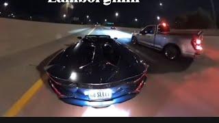 F-150 vs Lamborghini / 2 Highway runs...10k bet..#motorsports #fast  #lamborghini #f150lightning