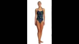 Arena Women's Botanic Challenge Back One Piece Swimsuit | SwimOutlet.com