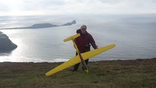 Glider IT - Xmodels Swift  S1 - 2.5m Span - Slope Soaring at Rhossili with Ballast