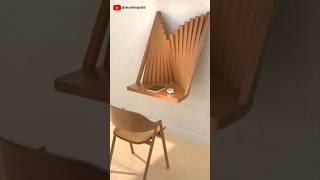 Wall mounted folding desk design #furnituredesign#furniture