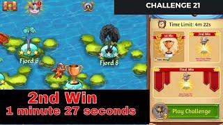 Merge Dragons |  Challenge 21 Second Win | 1 Minute 27 Seconds | With Commentary