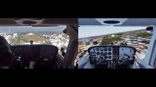 C-172SP Landing runway 29 at Herzliya airport (LLHZ) P3D VS Real Life