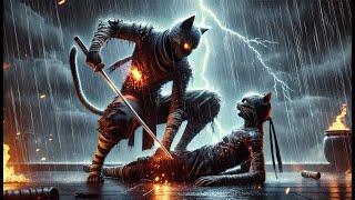 World of Ninja Cats #cat #ai #catlover #catvideos #cutecat #aicat in the city