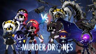 Murder Drones Episodes 1-5 All Fight Scenes