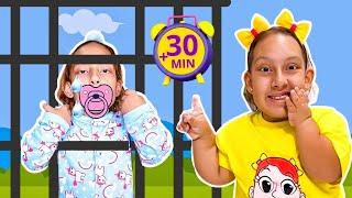 Coleção divertida de vídeos para crianças sobre bebês e babás com Maria Clara MC Divertida e JP