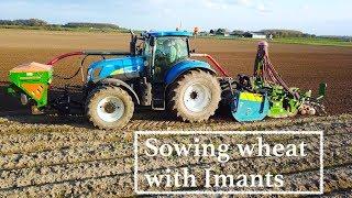 Sowing wheat with Imants (4K) | The Netherlands| New Holland | Imants | Amazone | Maas