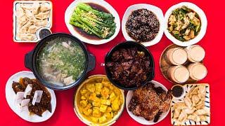 Cooking a Chinese New Year Reunion Dinner: From Prep to Plating (10 dishes included)