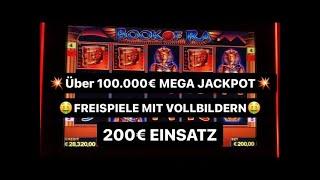 BOOK OF RA AUF 200€ FREISPIELE 100 000€ MEGA JACKPOT  Vollbildern Novoline zocken Casino Spielothek