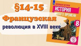 Краткий пересказ §14-15 Французская революция в 18 веке. История 8 класс Юдовская