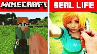 MINECRAFT ALEX IN REAL LIFE! Minecraft vs Real Life animation