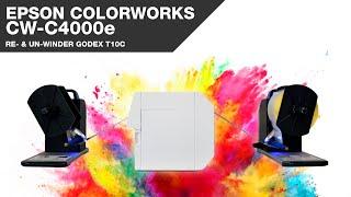 Epson Colorworks CW-C4000 Printing speed using Re- and Un-winder Godex T10C