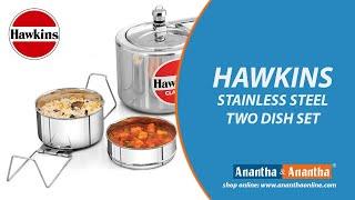 NEW Hawkins Two Dish Stainless Steel Set, Cooker Separator, Pressure Cooker Pots| #time #savings