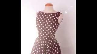 1950's Pin up style polka dots rockabilly dress