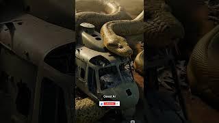 Giant Serpent Discovers Abandoned Military Helicopter in Jungle | Jungle Fantasy AI #shortsfeed