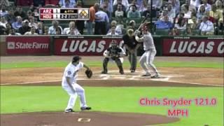 Homeruns by Exit Velocity