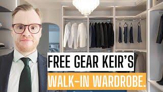 Free gear Keir's walk-in wardrobe.