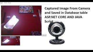 Capture Image from Camera and upload it in Database table ASP.NET CORE