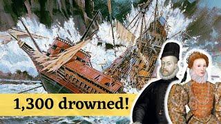 The destruction of the Girona during the Spanish Armada #elizabeth #spanisharmada