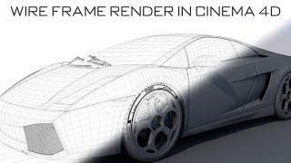 Cinema 4D Create Wire Frame Render | C4D Tutorial