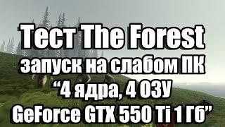 Тест The Forest запуск на слабом ПК (4 ядра, 4 ОЗУ, GeForce GTX 550 Ti 1 Гб )