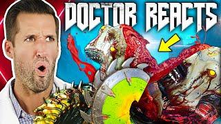 ER Doctor REACTS to DOOM: The Dark Ages Glory Kills