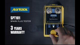 AUTOOL SPT101 Car Spark Plug Tester with Auto Adjustable Double Hole Detector Ignition Plug Analyzer