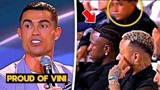 Neymar, Viní Jr & Bellingham Reaction to Cristiano Ronaldo Globe Soccer Awards Speech ️