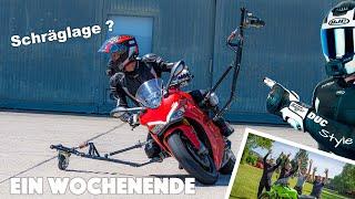 Das zweite Schräglagentraining  Knieschleifen  Ducati  Spaß garantiert