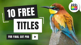 10 Free Minimal Titles and Lower Thirds for Final Cut Pro