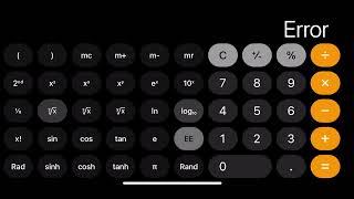 How to error your calculator