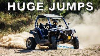 RZR S 800 EXTREME TRAIL DRIVING - DRIFTING AND HUGE JUMPS