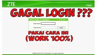 Gagal Login di Modem ZTE F609 ? | Password Admin ZTE F609 v5 Terbaru 2021 Login Full Administator