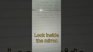 Final Result Of Sheen's Secret Writing | Look Inside The Mirror | #shortfeed #english #foryou #short