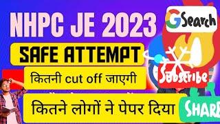 NHPC CUT OFF 2023 THDC CUT OFF 2023 HOW MANY CANDIDATES APPEARED IN NHPC JE 2023 AND THDC previous