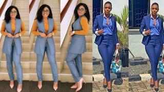 Ladies suits and blazers 2022; Corporate and official outfit 2022(Work outfit for Women)