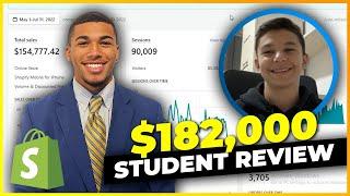 Supreme Ecom Student Review - 17 Year Old Generates $182,000+ with Shopify Dropshipping