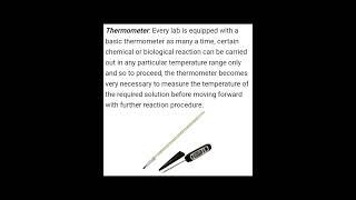 THERMOMETER AND ITS USE #viral #chemistry #lab #labinstruments #uses #jhwconcepts