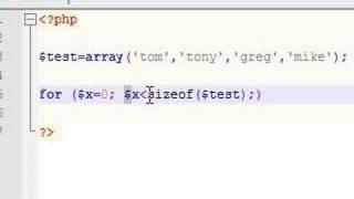 PHP Tutorial - 13 - Arrays with Loops