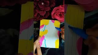 Doodle paper |DIY with Ameera and Sahar 🩷 #music #kpop #painting #art #brushpen