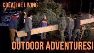 Christmas Tree Bonfire with the Worlds Largest Matchstick! #entertainment #worldrecords #outdoors