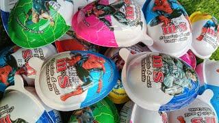 NEW!! 100 Colored Yummy Glitter Kinder Surprise eggs A Lot of Kinder Joy Chocolate ASMR