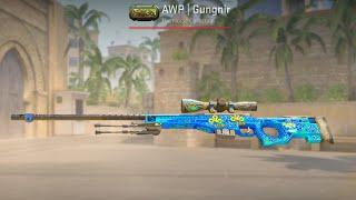 CS2 Updated AWP GUNGNIR - 4x CLOUD9 Holo Stickers