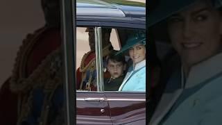 Prince and princess of Wales arrives at troops the colour