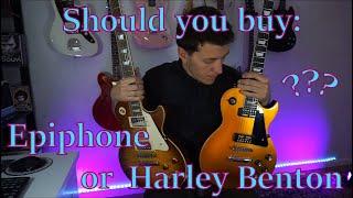 Should you buy Harley Benton or Epiphone? Harley Benton SC-450 P90 GT vs. Epiphone LP Standard 2010