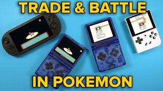 Trade & Battle Pokemon on the Anbernic RG35XXSP & Other Retro Handhelds! GB/GBC/GBA!