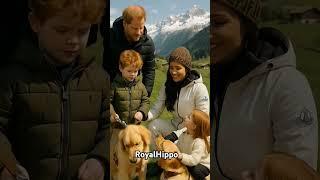 Prince Harry and kids in France #french #France #alps #mountains #dogs #dog #cute #fun #happy