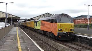 Colas Railfreight class 67s 67023 and 67027 on NR Test Train in the Southwest 30-06-2017(4K&HD)